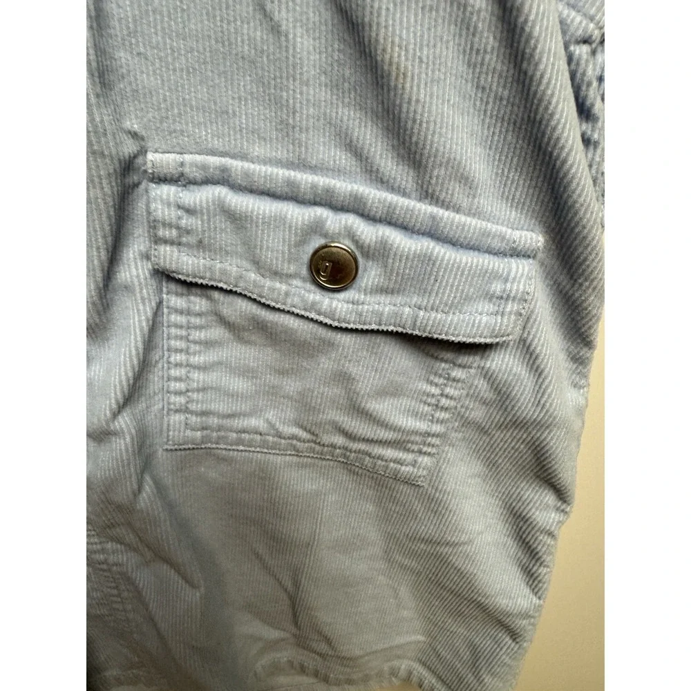 Gymboree Girls Light Blue‎ Corduroy Overalls Dress Embroidered Size 7